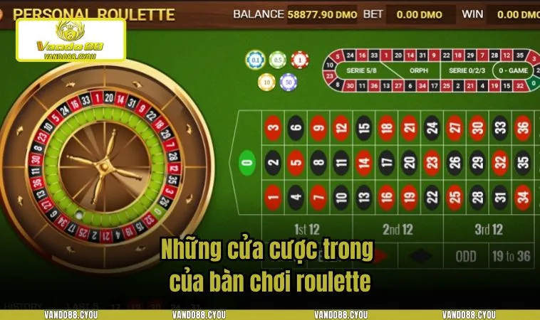 cach choi roultte 2 Những cửa cược trong của bàn chơi roulette