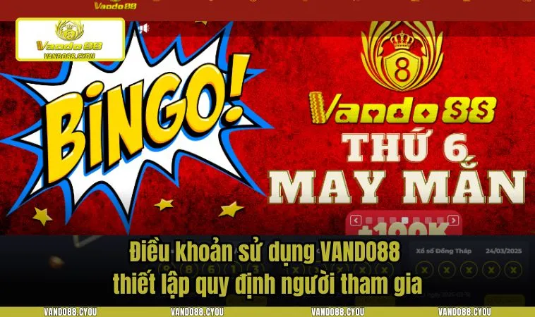 dieu khoan su dung vando88 1 Điều khoản sử dụng VANDO88 thiết lập quy định người tham gia